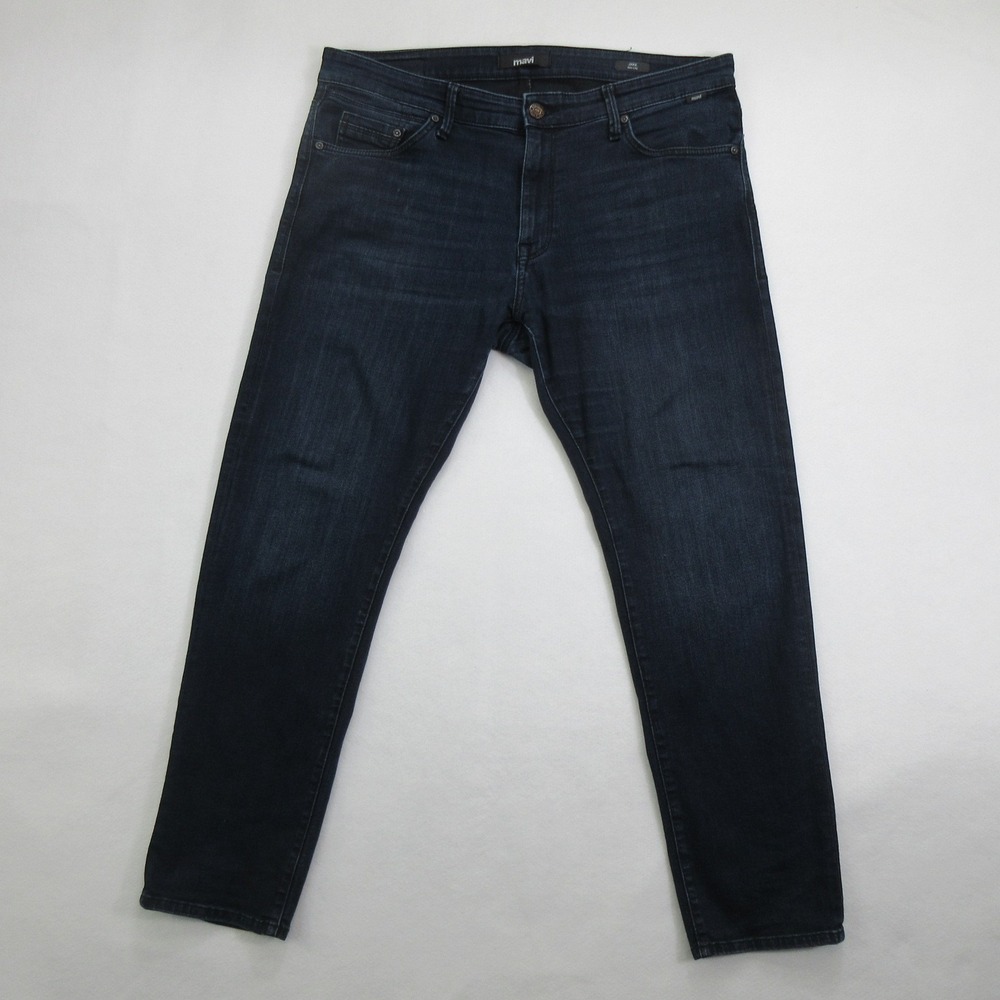 Mavi Mens Jeans 36/30 Blue Jake Slim Leg Stretch